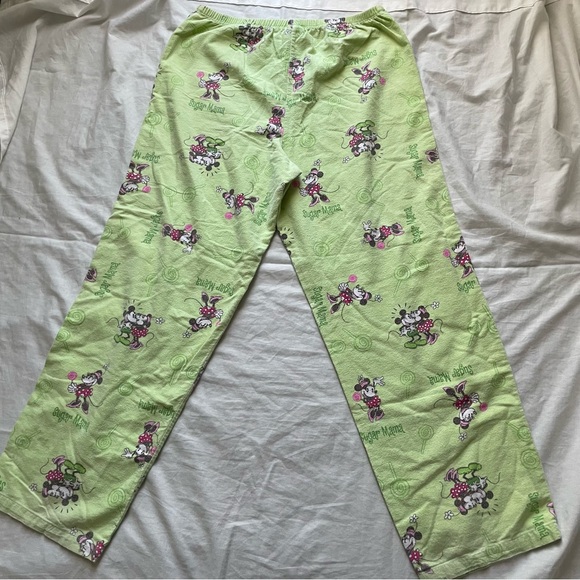 Disney Mickey and Minnie Mouse Green Sugar Mama Pajama Pants, S - Picture 7 of 8